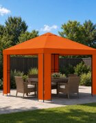 vidaXL Шатра 3 x 3 m Оранжево Полиестер и стомана 190 gsm