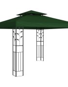 vidaXL Шатра 3 x 3 x 268 м Зелено Полиестер и стомана