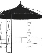 vidaXL Шатра 300x290 см антрацит кръгла
