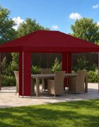 vidaXL Шатра 4 × 3 m Бургундско червен Полиестер и стомана 190 gsm