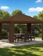 vidaXL Шатра 4 × 3 m Кафяво Полиестер и стомана 190 gsm