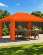vidaXL Шатра 4 × 3 m Оранжево Полиестер и стомана 190 gsm