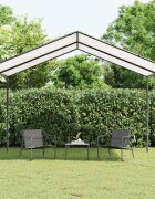 vidaXL Шатра 4 x 4 x 26 м Бяло Стомана и полиester 180 gsm