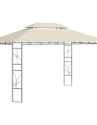vidaXL Шатра 4x3x27 м кремава 160 г/м²
