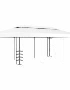 vidaXL Шатра беседка 6x3 м бяла