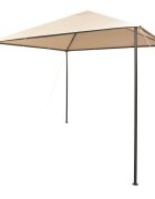 vidaXL Шатра / беседка с покрив 3x3 м стомана бежова