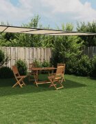vidaXL Шатра бежова 4x4 м 180 г/м² плат и стомана