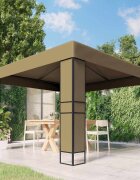 vidaXL Шатра с двоен покрив 3x3x27 м таупе 180 г/м²
