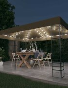 vidaXL Шатра с LED светещи стрингове 3х4 м антрацит
