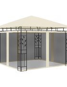 vidaXL Шатра с мрежа против комари 3x3x273 м кремава 180 г/м²
