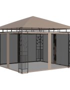 vidaXL Шатра с мрежа против комари 3x3x273 м таупе 180 г/м²