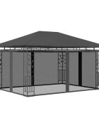 vidaXL Шатра с мрежа против комари 4x3x273 м антрацит 180 г/м²