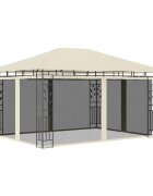 vidaXL Шатра с мрежа против комари 4x3x273 м кремава 180 г/м²