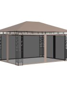 vidaXL Шатра с мрежа против комари 4x3x273 м таупе 180 г/м²