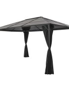 vidaXL Шатра с пердета алуминий 4x3x26 м черна