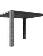 vidaXL Шатра с покрив полиратан 300x300x220 см сиво и антрацит