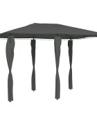 vidaXL Шатра с покривала на стълбовете 3x4x26 м антрацит 160 г/м²