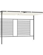 vidaXL Шатра с прибиращ се покрив 3x4x23 м кремава 180 г/м²