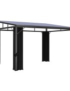vidaXL Шатра със завеси 405x294x244 см антрацит