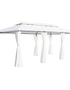 vidaXL Шатра със завеси 600x298x270 см бяла 180 г/м²