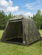 vidaXL Шатра за риболов бързо освобождаване 4-местна Светъл камуфлаж