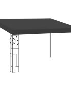 vidaXL Шатра за стенен монтаж 4x3x25 м антрацит