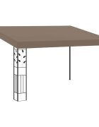 vidaXL Шатра за стенен монтаж 4x3x25 м таупе
