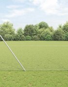 vidaXL Шестоъгълна ограда 16 x 25 m Поцинкована стомана Сребристо
