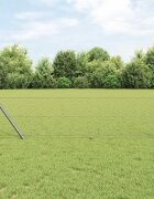 vidaXL Шестоъгълна ограда 16 x 25 m ПВЦ Сиво