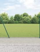 vidaXL Шестоъгълна ограда с бетонна основа 50 x 12 m Зелено Мрежа