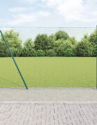 vidaXL Шестоъгълна ограда с бетонна основа 50 x 16 m Зелено Мрежа
