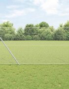 vidaXL Шестоъгълно фиксиране на ограда за земята 100 x 12 м Сребристо