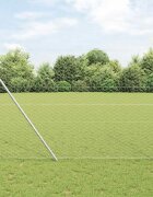 vidaXL Шестоъгълно фиксиране на ограда за земята 100 x 15 м Сребристо