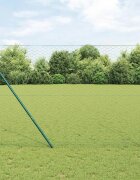 vidaXL Шестоъгълно фиксиране на ограда за земята 100 x 16 м Зелено