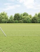 vidaXL Шестоъгълно фиксиране на ограда за земята 25 x 04 m Сребристо