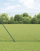 vidaXL Шестоъгълно фиксиране на ограда за земята 50 x 15 m Сиво Мрежа