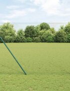 vidaXL Шестоъгълно фиксиране на ограда за земята 50 x 16 m Сиво Мрежа