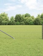 vidaXL Шестоъградно ограждение с кол 10 x 05 m ПВЦ-обработена стомана