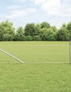 vidaXL Шестоъградно ограждение с кол 10 x 08 м Поцинкована стомана
