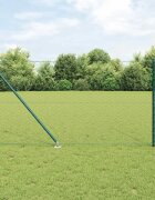 vidaXL Шестоъградно ограждение с кол 10 x 1 m ПВЦ-обработена стомана