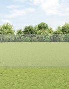 vidaXL Шестоъградно ограждение с кол 10 x 14 м Поцинкована стомана