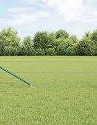 vidaXL Шестоъградно ограждение с кол 100 x 05 м Зелено Мрежа