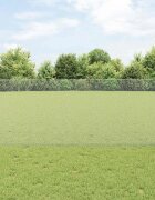 vidaXL Шестоъградно ограждение с кол 100 x 1 м Поцинкована стомана