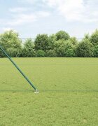vidaXL Шестоъградно ограждение с кол 100 x 12 м Зелено Мрежа
