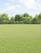 vidaXL Шестоъградно ограждение с кол 25 x 1 m Поцинкована стомана
