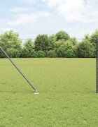 vidaXL Шестоъградно ограждение с кол 25 x 1 m ПВЦ-обработена стомана