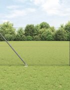 vidaXL Шестоъградно ограждение с кол 50 x 14 м ПВЦ-обработена стомана