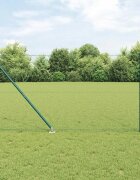 vidaXL Шестоъградно ограждение с кол 50 x 14 м ПВЦ-обработена стомана