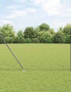 vidaXL Шестоъградно ограждение с кол 50 x 15 m ПВЦ-обработена стомана