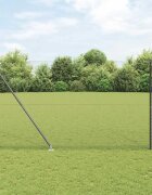 vidaXL Шестоъградно ограждение с кол 50 x 15 m ПВЦ-обработена стомана